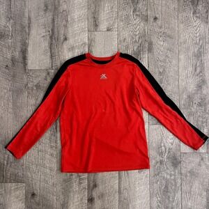ZeroXposur Kids Red Black Long Sleeve Performance Shirt L56106 Size L 14/16